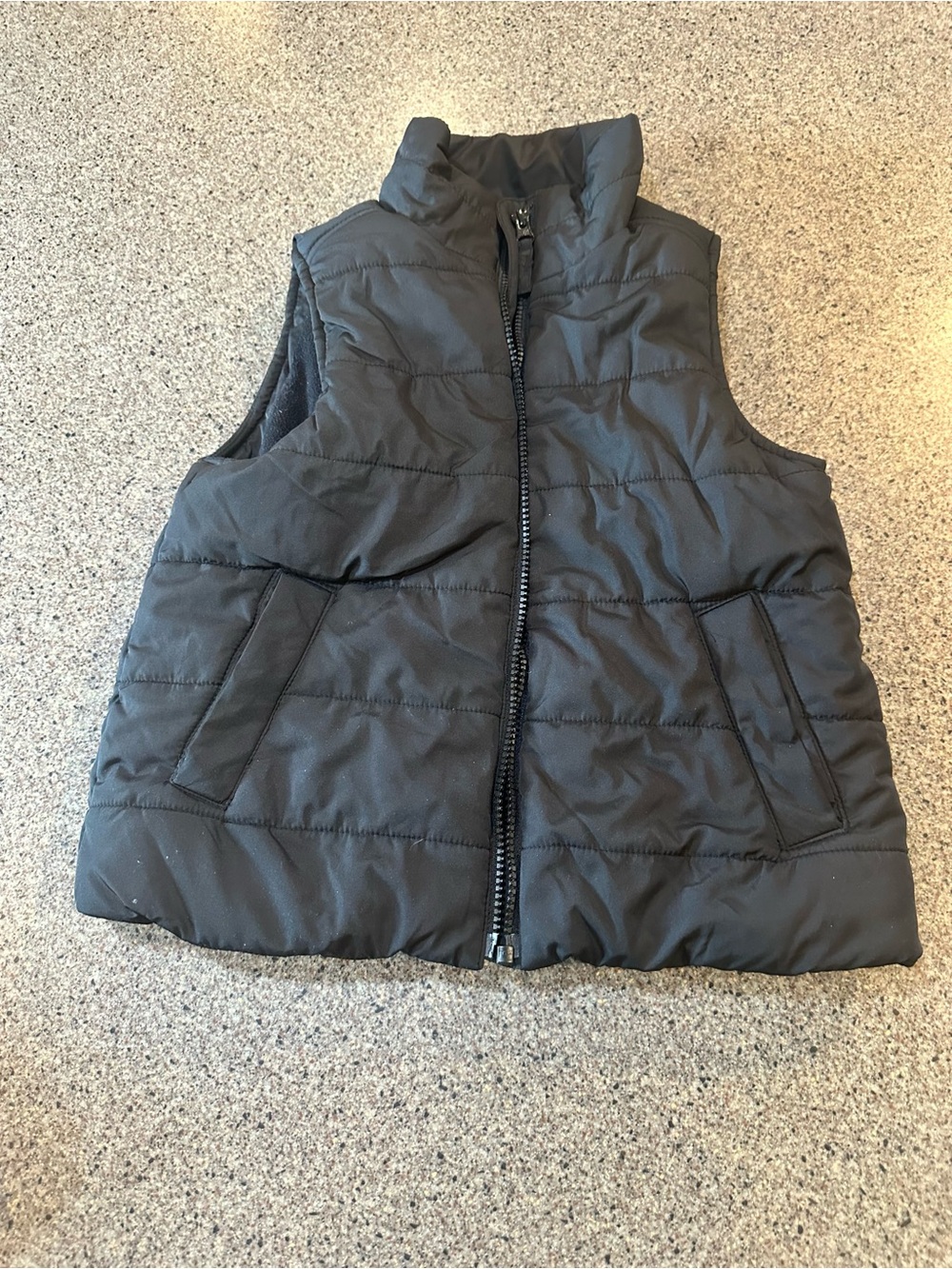Quilted Puffer Vest in Black